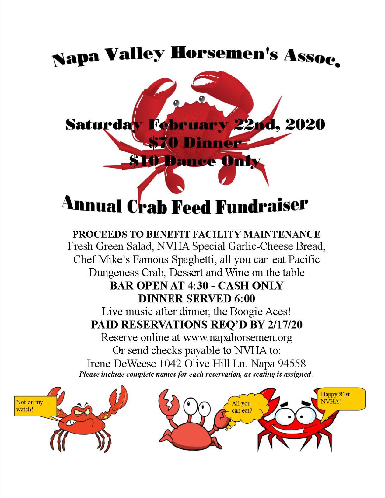 Crab Feed Flyer